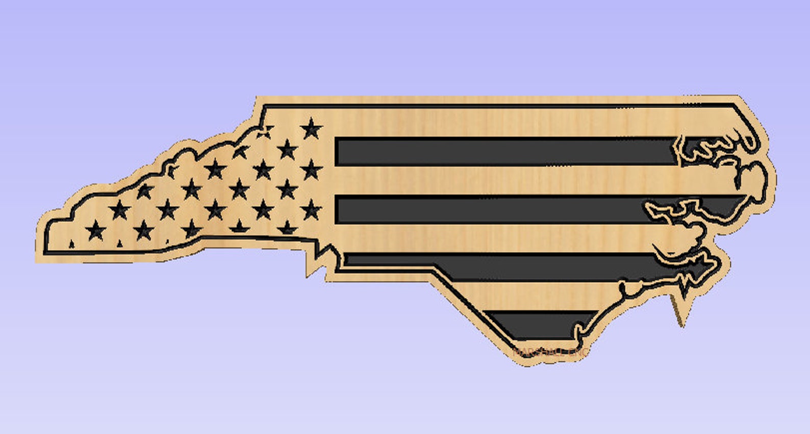 Shape of North Carolina - US Flag Svg/dxf - Etsy