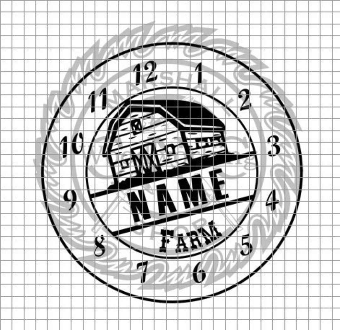 Clock Farm Dxf/svg Etsy