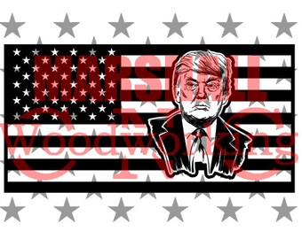 US Flag - Trump 1 dxf/svg