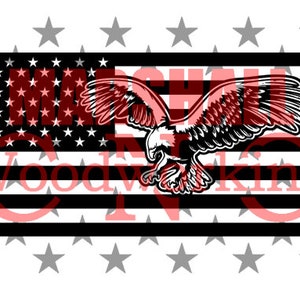 US Flag - Eagle 2 dxf/svg