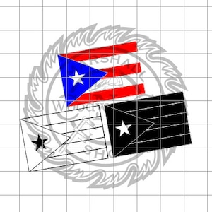 Flag of Puerto Rico dxf/svg