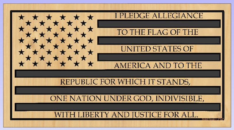 Download US Flag Pledge of Allegiance dxf/svg | Etsy