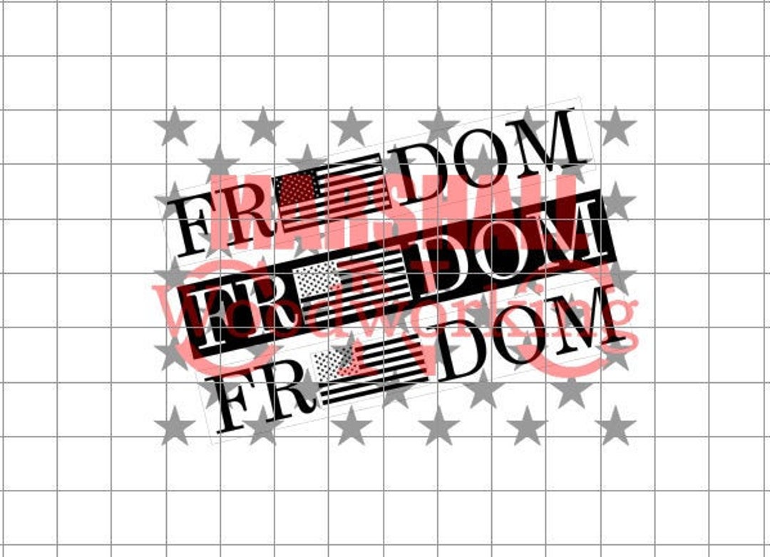 Freedom Script Font Svg Freedom - Text With Flag Dxf/svg - Etsy