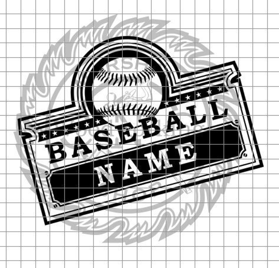 Baseball Name Dxf/svg Etsy