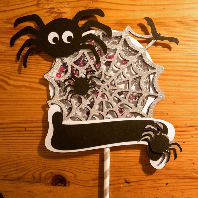 Download Clip Art Halloween Spider Web Bat Shaker Cake Topper Svg Art Collectibles