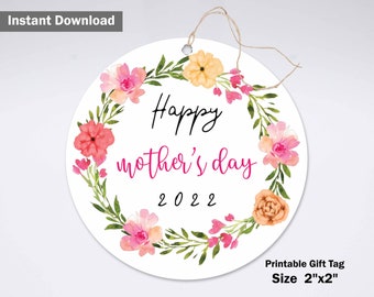Printable Happy Mother's Day Tag Stickers Labels, Mothers Day Gift Favor Tags