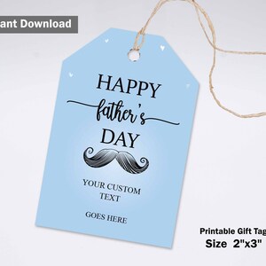 Editable Father&#39;s Day Gift Tags, Personalized Fathers Day Tags, Father&#39;s Day Gift Ideas, fathers day stickers PDF Template Favor Tags