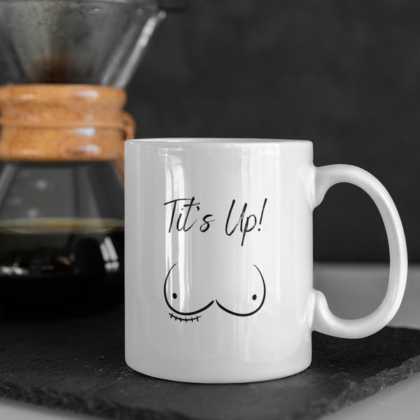 Frau Maisel 'Tits Up' Doppelseitige Kaffeetasse-Amüsante Tasse für Kaffeeliebhaber und TV-Show-Fans-Geschenk für Sie-Perfekt für Kaffee-Enthusiasten