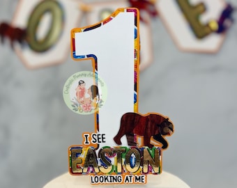Brown Bear Brown Bear Happy Birthday High Chair Banner, Brown Bear Brown Bear Smash  Cake Topper, Children’s Book Birthday Party Theme