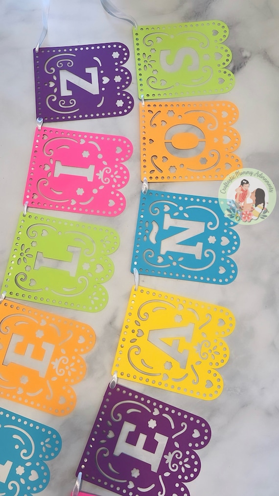 Feliz Cumpleanos Fiesta Birthday Banner, Papel Picado Birthday Banner, Custom Fiesta Birthday Banner, Happy Birthday Fiesta Banner