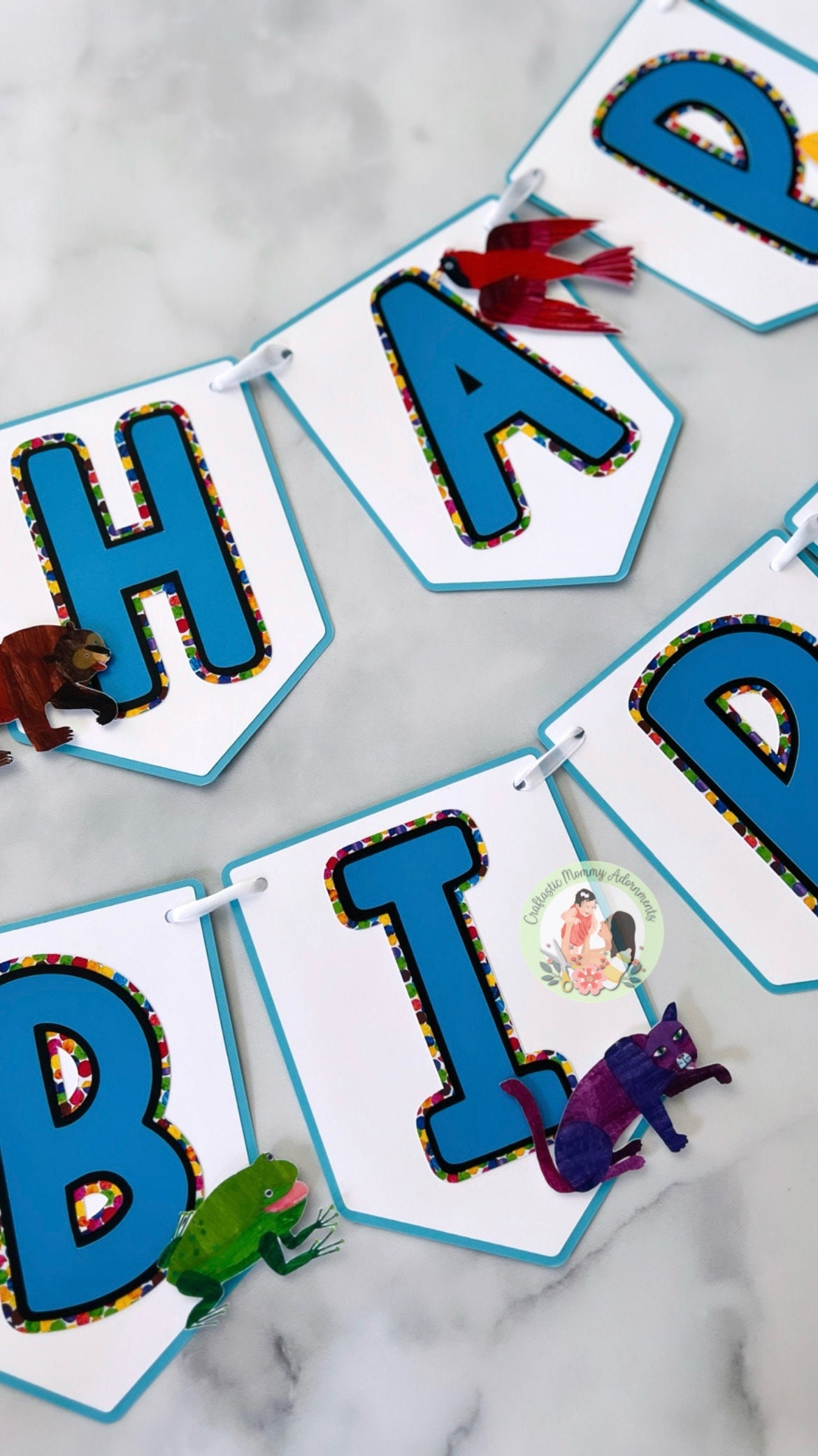 Brown Bear Brown Bear Happy Birthday Banner, Brown Bear Brown Bear Party Decorations, Children’s Book Birthday Party Theme