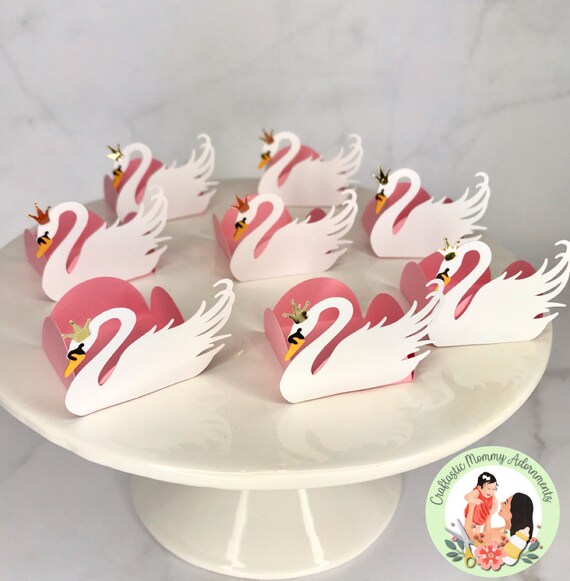 Princess Swan Truffle Holders, Swan Chocolate Holder, Swan Treat Holders, Swan Candy Table Decor, Mini Candy Table Treat Holder