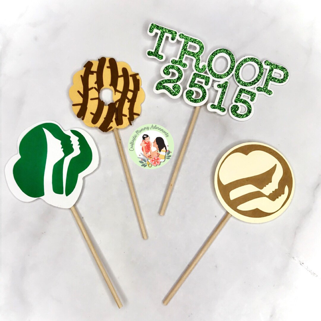 Girl Scouts Cupcake Toppers, Girl Scout Troop Toppers, It's Cookie Time Toppers, Girl Scouts