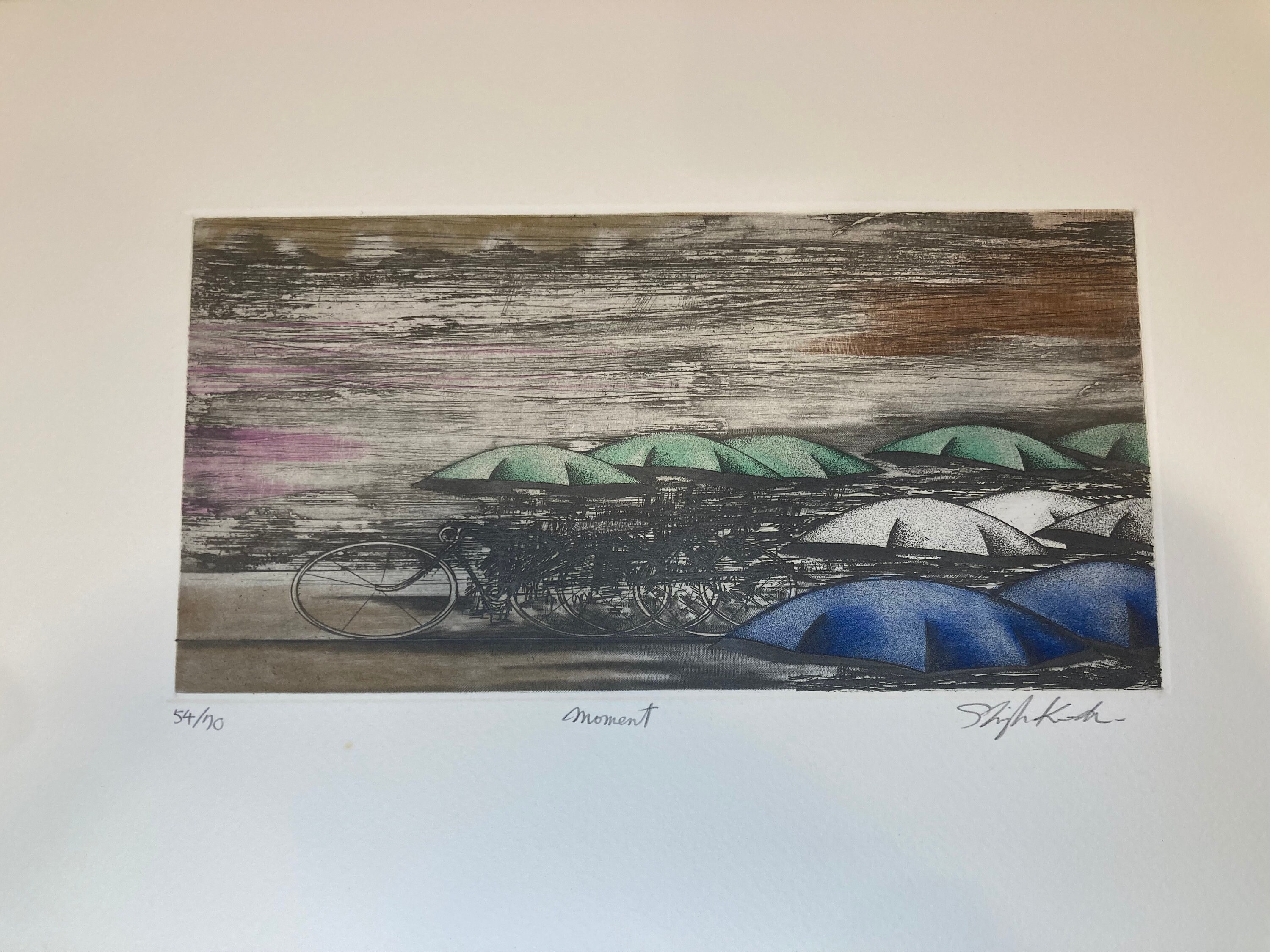 Shigeki Kuroda Classic Japanese Fine Art. (bicycle Art