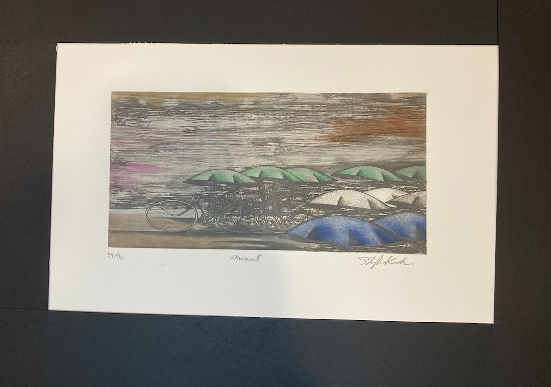 Shigeki Kuroda Classic Japanese Fine Art. (bicycle Art