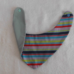 Triangle scarf / neckerchief stripes/reeds, size L, 38 cm