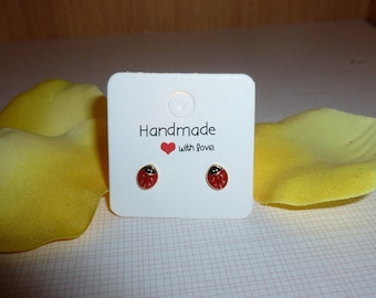 Mini boucles d'oreilles clous "Coccinelle"