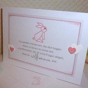 Geburt / Taufe ... Glückwunschkarte für ein kleines Mädchen
