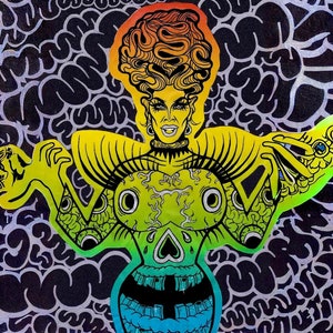 Jimbo &#39;AI Alien&#39; Drag Race Art Print, Drag Queen Art Print Postcard