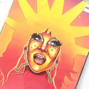 Willam &#39;Sunburst&#39; Artwork, Original Drag Race Artwork, Drag Queen Art Print