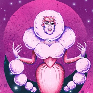 Jimbo « Promo » Drag Race All Stars 8 impression, carte postale impression d'art Drag Queen