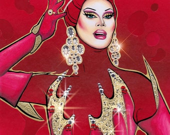 Postal con impresión artística de la carrera de arrancones Scarlet Envy