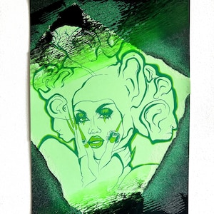 Kyran Thrax ‘Ears’ Original Artwork, Drag Race UK Original Artwork, Drag Queen Art Print