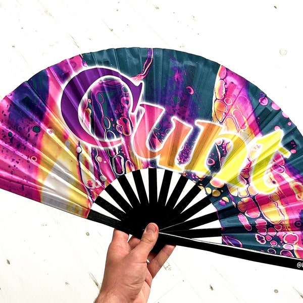 C*nt Large Fan - Bamboo Festival Pride Clack Fan Swear Word