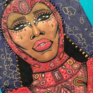 Bebe Zahara Benet - Original Rupauls Drag Race Mixed Media Fine Art Illustration