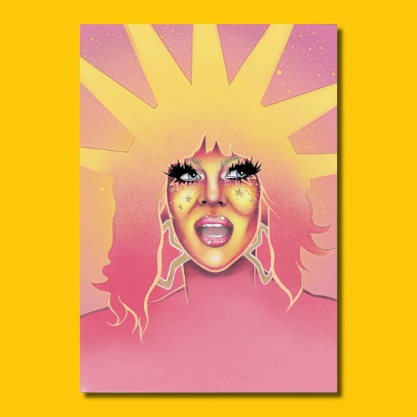 Willam ‘Sunset’ - Drag Race Mixed Media LGBT Art Print Postcard