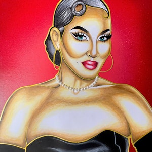 Michelle Visage - Drag Race Print, Drag Queen LGBT Queer Art Print Postcard