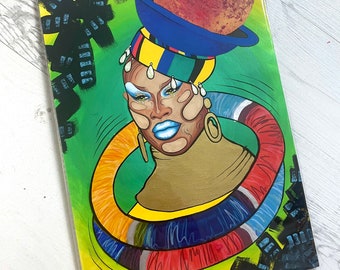 Shea Coulee ‘Knitted’ - Original Drag Race Mixed Media LGBT Fine Art Illustration