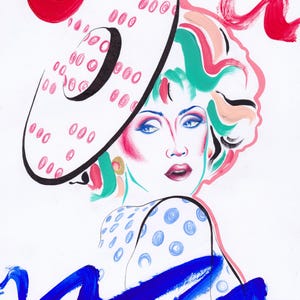Marmalade ‘Lady Diana’ Drag Race UK Print, Drag Queen Art Print Postcard