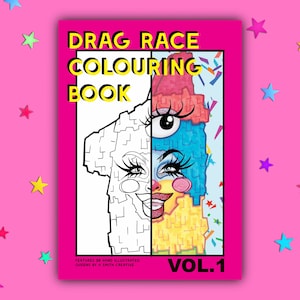 Livre de coloriage Drag Race A4 ! Drag Queen, livre de coloriage LGBT, super qualité et illustré à la main !