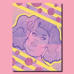 Ginger Minj ‘Finale’ - Drag Queen Mixed Media Queer Art Print Postcard