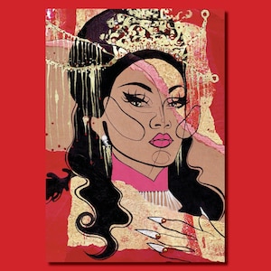 River Medway ‘Ex-Penny’ Drag Race Mixed Media Queer LGBT Art Print Postcard