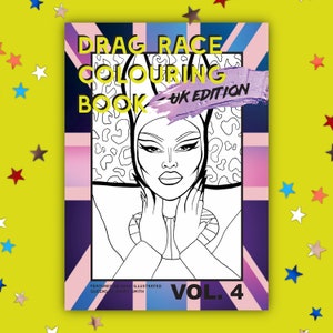 Drag Race UK A4 Kleurboek Deel 4! Drag Queen LGBT-kleurboek, hoge kwaliteit en met de hand getekend!