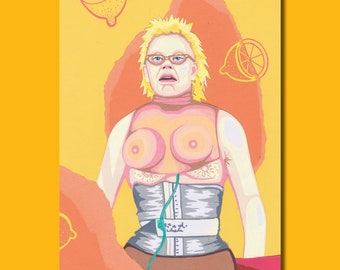 Ginny Lemon ‘Workroom’ - Drag Queen Mixed Media Queer Art Print Postcard