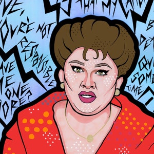 Jinkx Monsoon 'Judy Garland' - Drag Race All Stars 7 Snatch Game Ansichtkaart, LGBT Mixed Media Art Print Ansichtkaart
