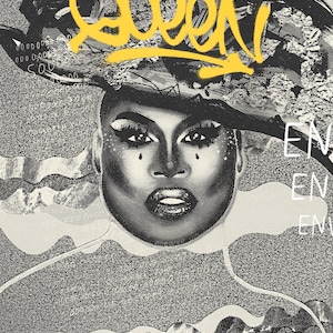 Lala Ri « Graffiti » Drag Race All Stars 8 impression, carte postale impression d'art Drag Queen