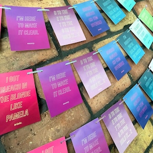 Drag Race Quotes Print Pack, Drag Queen Verses Meme Postcard Print Pack