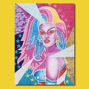 Kylie Sonique Love ‘Finale’ - Drag Queen Mixed Media Queer LGBT Art Print Postcard
