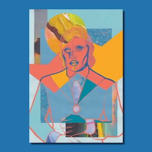 Joe Black ‘Bowie’ - Drag Race UK Mixed Media Art Print Queer Postcard
