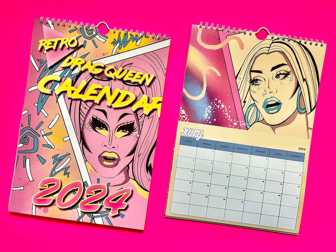 Drag Race 2024 retro Calendar Drag Queen Calendar Etsy