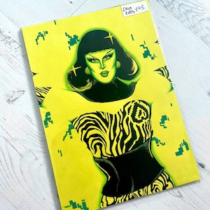Daya Betty ‘Catwalk’ - Drag Race Original Mixed Media LGBT Illustration