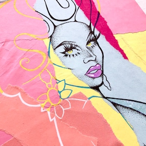 Farrah Moan - Original Mixed Media Rupauls Drag Race Fine Art Illustration