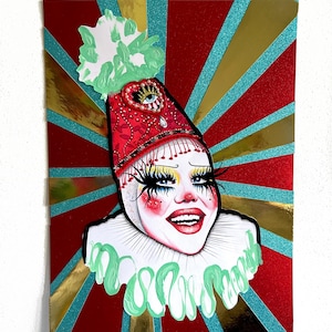 Lill ‘Clown’ Original Artwork, Drag Race UK Original Artwork, Drag Queen Art Print