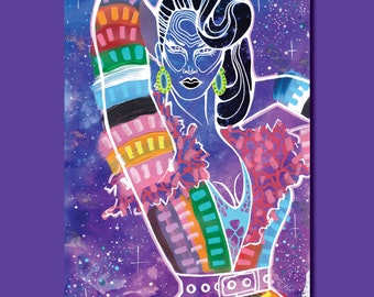 Violet Chachki 'Rainbow' - Rupauls Drag Race Art Print Postcard