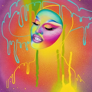 Sasha Colby ‘Tie Dye’ - Drag Race Art Print Postcard