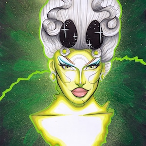 Sminty Drop ‘Bug’ Print- Drag Queen Art, Drag Race Art Print, LGBT Queer Art